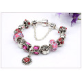 Flower Pendant Bracelet Retro Alloy Beads Bracelet Wholesale